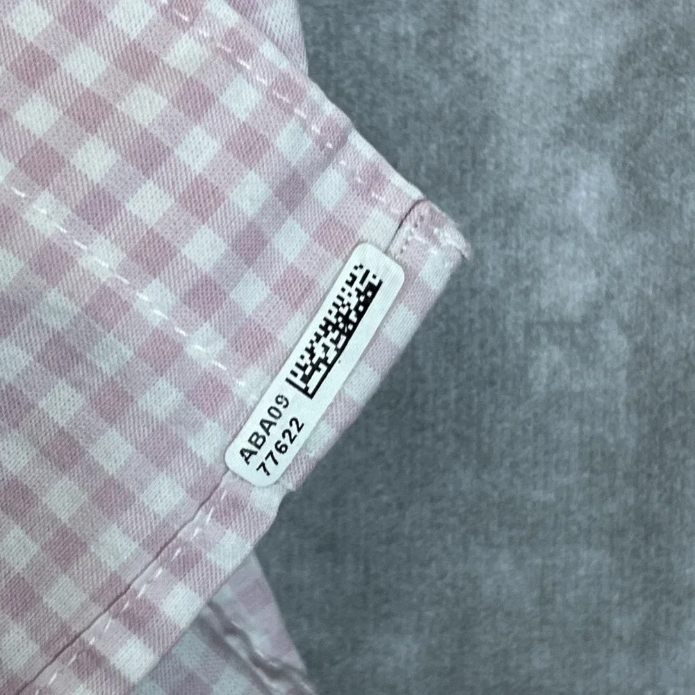 Bonobos Men's XL Slim Fit Pink White Gingham Shirt - Picture 5 of 10
